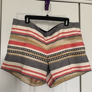 The Limited tweed striped patterned dress shorts size 16